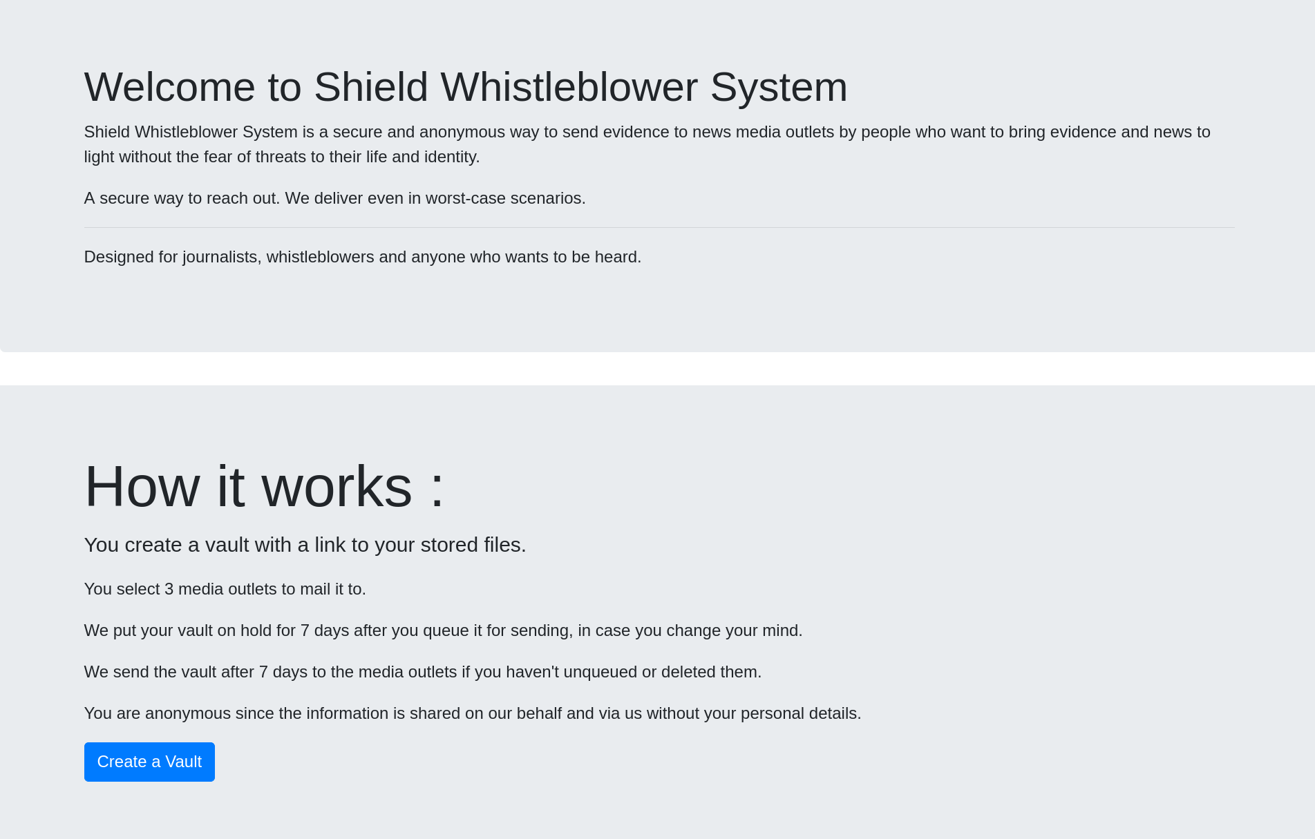 Shield Whistleblower System